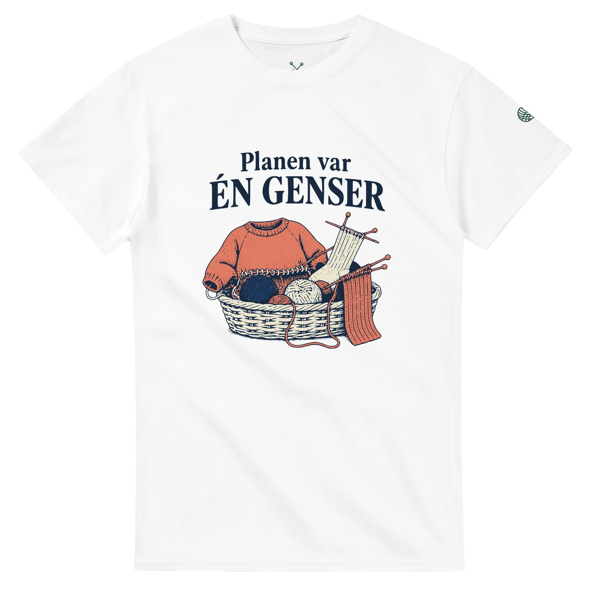 Planen var én genser – hvit t-skjorte, forside